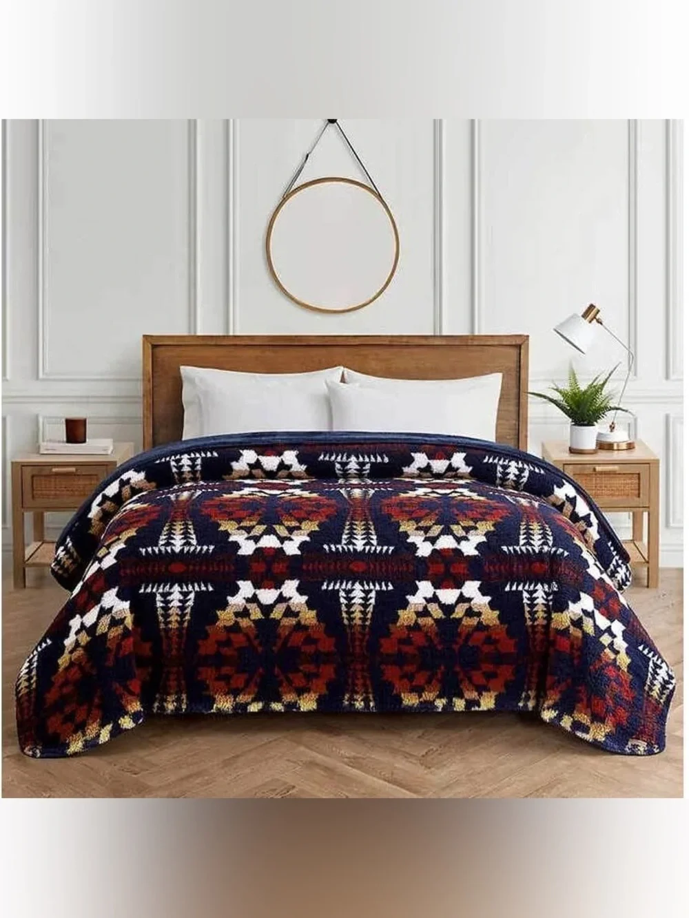 Pendleton King Size Legend Lake Sherpa Fleece Blanket Soft Cozy Plush Bedding